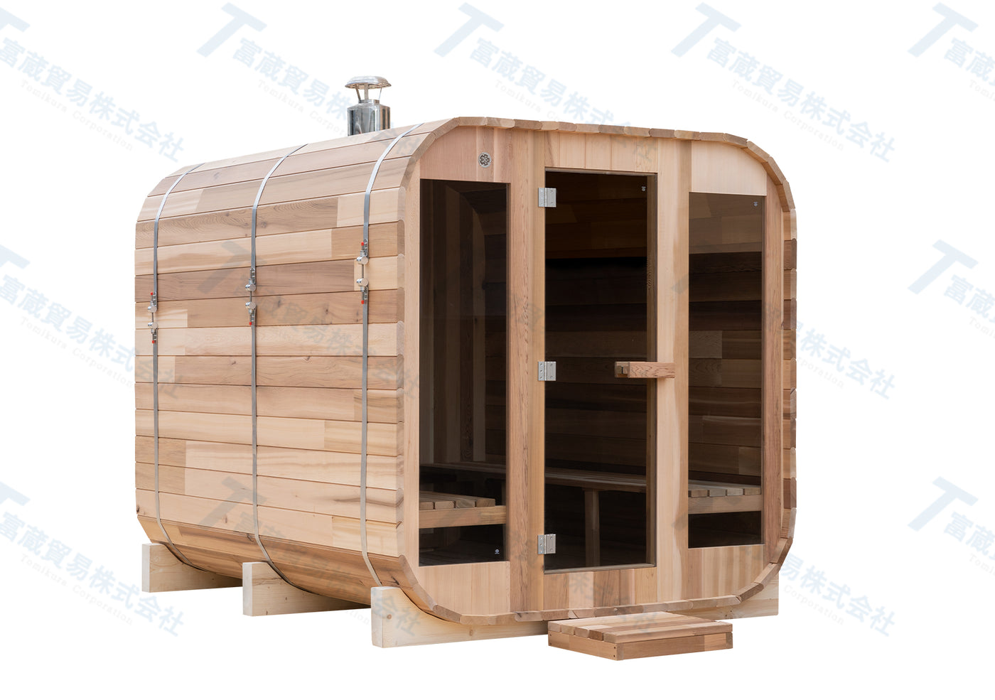 Square sauna room