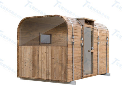 Square camping house sauna