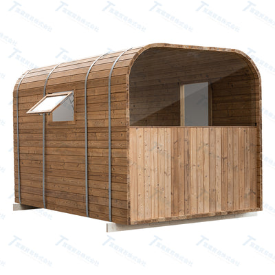 Square camping house sauna